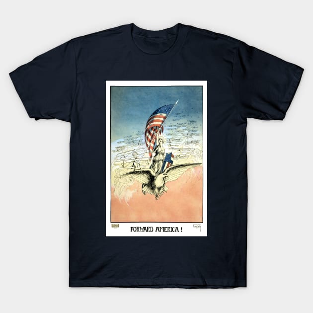 WWI Military Propaganda Poster Art T-Shirt by MasterpieceCafe